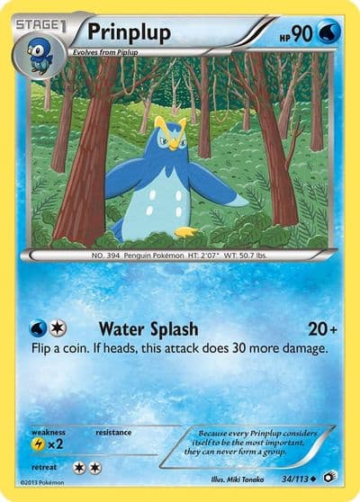 Prinplup Legendary Treasures Pokemon card