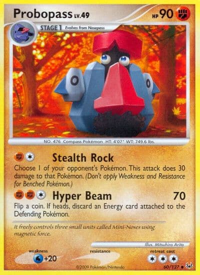 Probopass Platinum Pokemon card