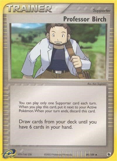 Professor Birch Ruby and Sapphire Pokemon card