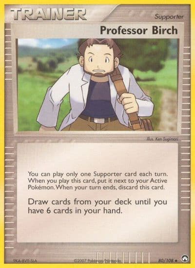 Professor Birch Power Keepers Pokemon card
