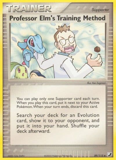 Professor Elm's Training Method Unseen Forces Pokemon card