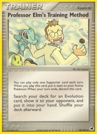 Professor Elm's Training Method Dragon Frontiers Pokemon card