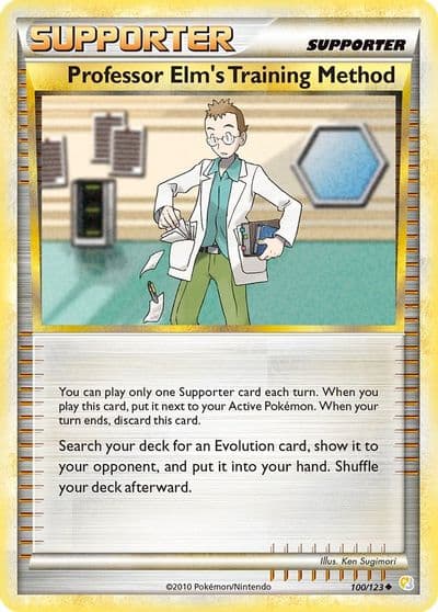 Professor Elm's Training Method HeartGold SoulSilver Pokemon card