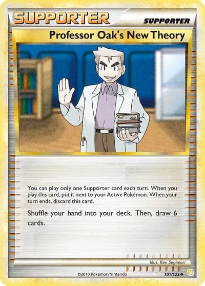 Professor Oak's New Theory HeartGold SoulSilver Pokemon card