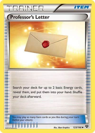 Professor's Letter XY Base Set Pokemon card