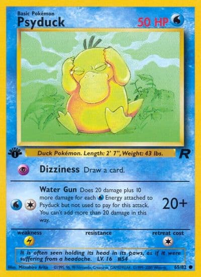 Psyduck Team Rocket Pokemon card