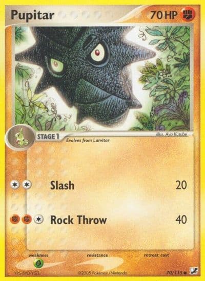 Pupitar Unseen Forces Pokemon card
