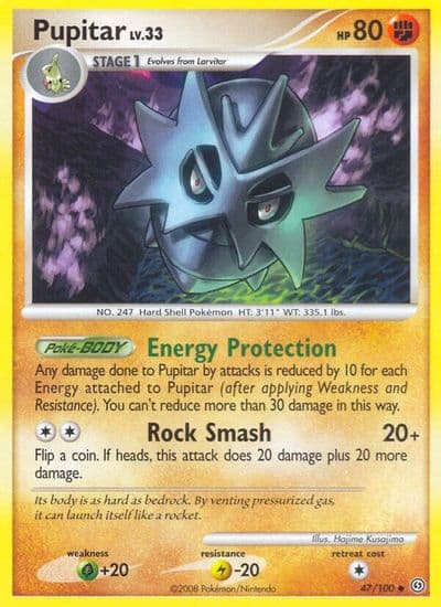 Pupitar Stormfront Pokemon card