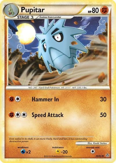 Pupitar (39) Unleashed Pokemon card