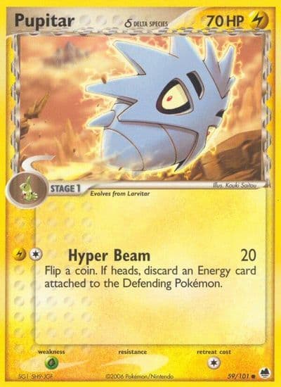 Pupitar (Delta Species) Dragon Frontiers Pokemon card