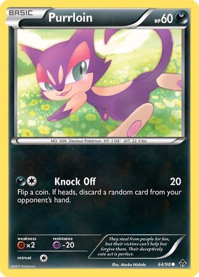 Purrloin Emerging Powers Pokemon card