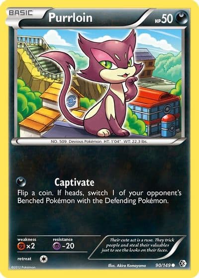 Purrloin Boundaries Crossed Pokemon card