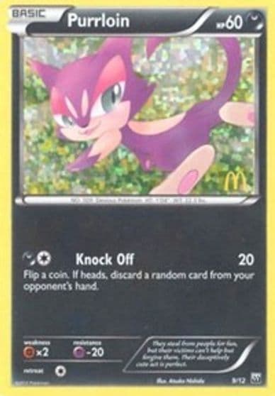 Purrloin McDonald's Promos 2012 Pokemon card