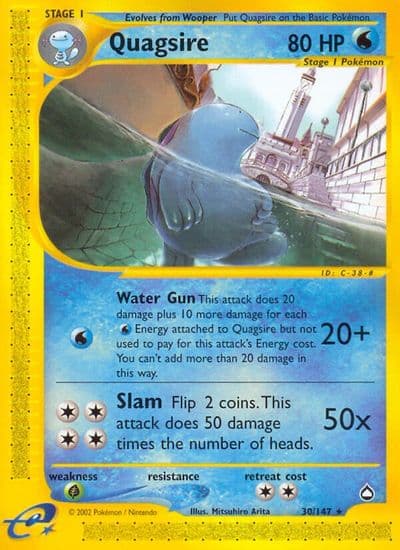 Quagsire Aquapolis Pokemon card