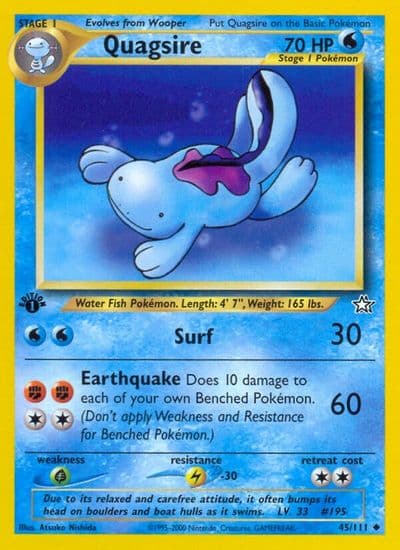 Quagsire Neo Genesis Pokemon card