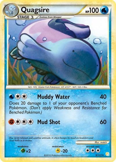 Quagsire HeartGold SoulSilver Pokemon card
