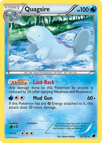 Quagsire Plasma Freeze Pokemon card