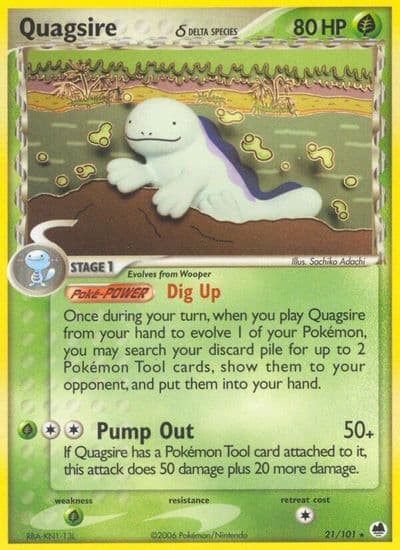 Quagsire (Delta Species) Dragon Frontiers Pokemon card
