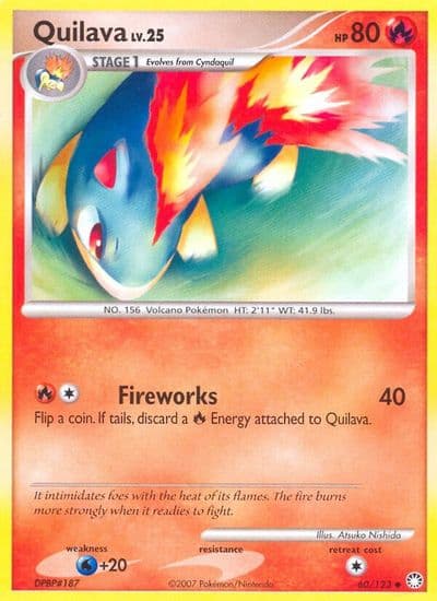 Quilava Mysterious Treasures Pokemon card
