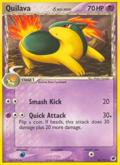 Quilava (Delta Species) Dragon Frontiers Pokemon card