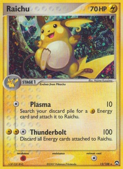 Raichu Power Keepers Pokemon card