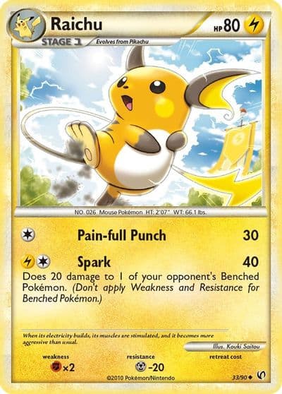 Raichu Undaunted Pokemon card