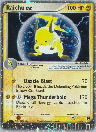 Raichu ex Sandstorm Pokemon card