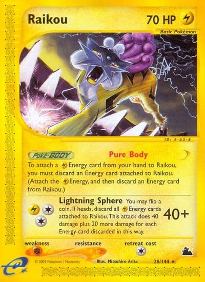 Raikou Skyridge Pokemon card