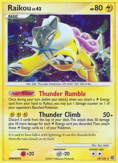 Raikou Secret Wonders Pokemon card