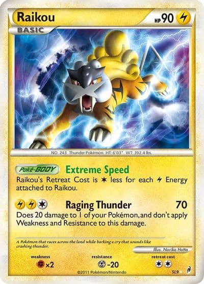 Raikou (Shiny) Call of Legends Pokemon card