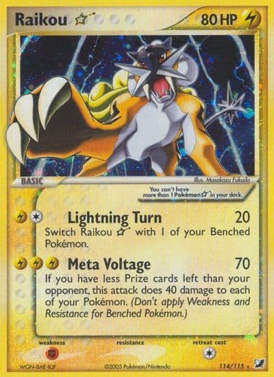Raikou Star Unseen Forces Pokemon card