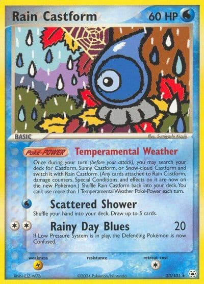 Rain Castform Hidden Legends Pokemon card