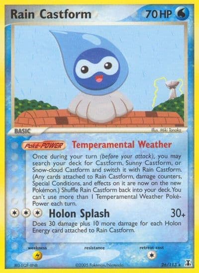 Rain Castform Delta Species Pokemon card