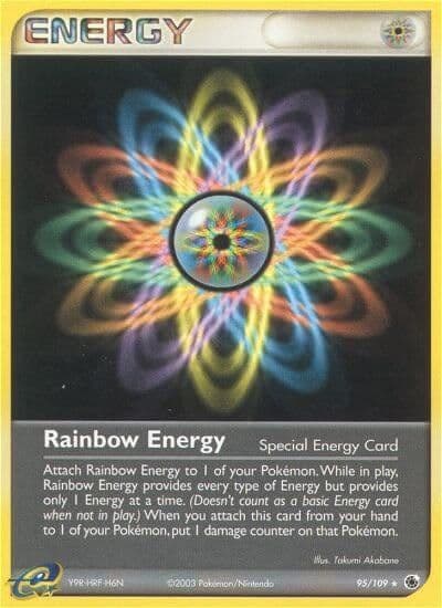 Rainbow Energy Ruby and Sapphire Pokemon card