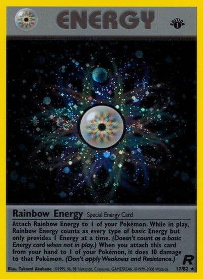 Rainbow Energy (17) Team Rocket Pokemon card