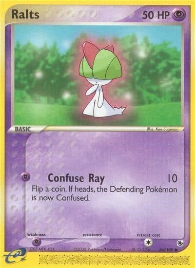 Ralts Ruby and Sapphire Pokemon card