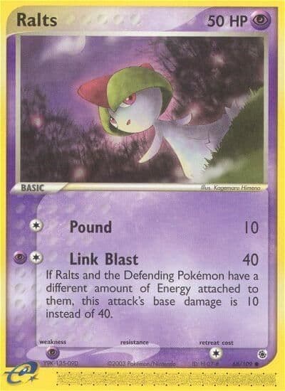 Ralts Ruby and Sapphire Pokemon card