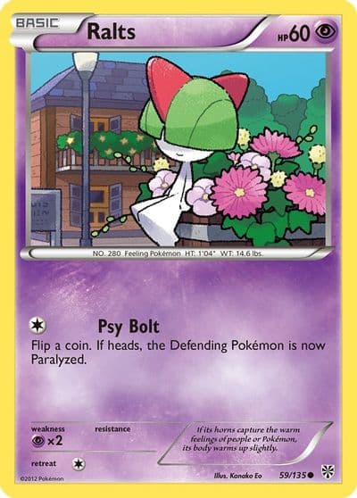 Ralts Plasma Storm Pokemon card
