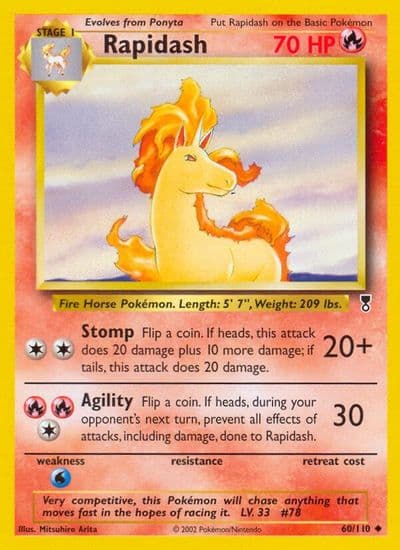 Rapidash Legendary Collection Pokemon card
