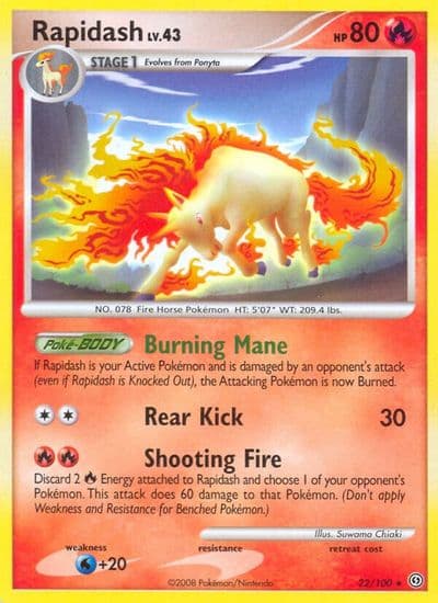 Rapidash Stormfront Pokemon card