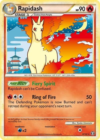 Rapidash Triumphant Pokemon card