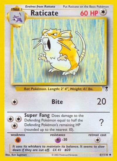 Raticate Legendary Collection Pokemon card