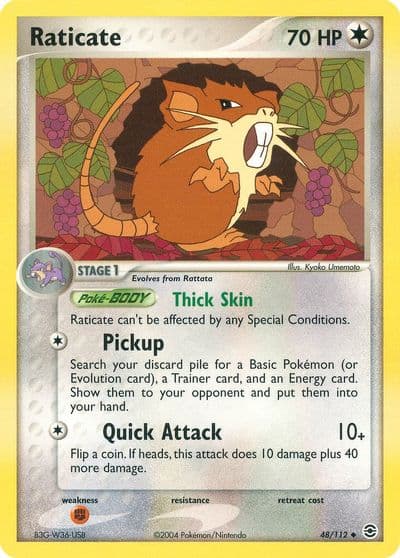 Raticate FireRed & LeafGreen Pokemon card
