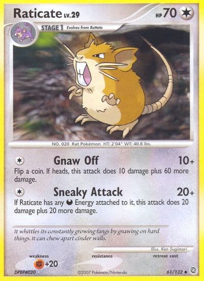 Raticate Secret Wonders Pokemon card