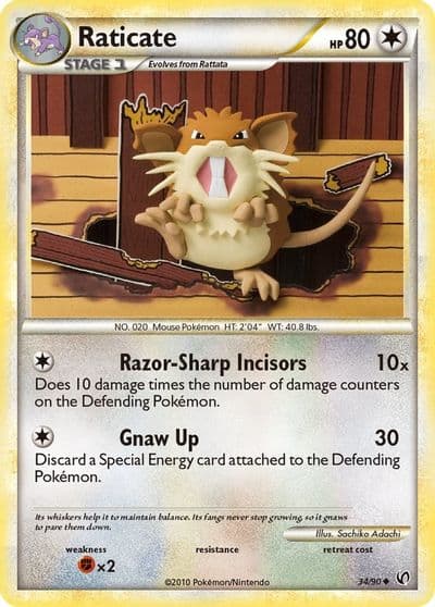 Raticate Undaunted Pokemon card