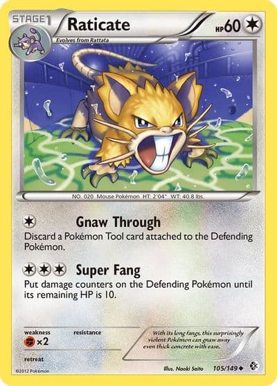 Raticate Boundaries Crossed Pokemon card