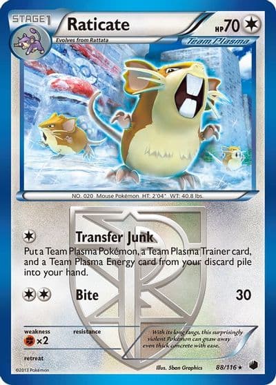 Raticate (Team Plasma) Plasma Freeze Pokemon card