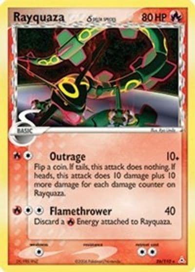 Rayquaza (Delta Species) Holon Phantoms Pokemon card
