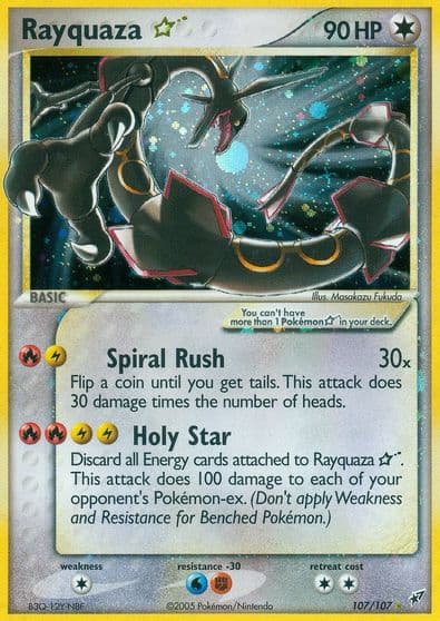 Rayquaza Star Deoxys Pokemon card