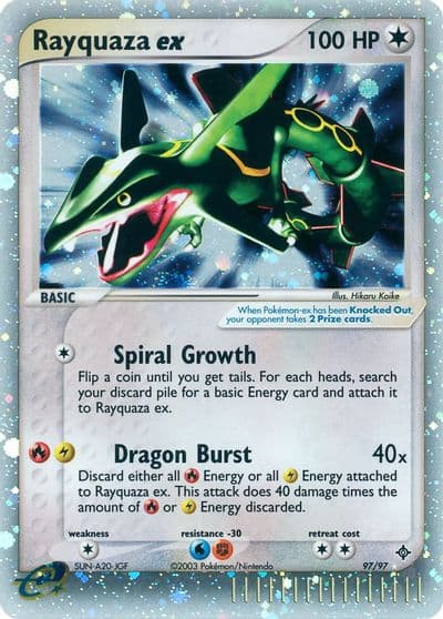 Rayquaza ex Dragon Pokemon card